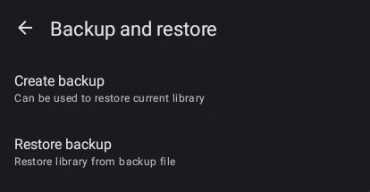 Backup and Restore